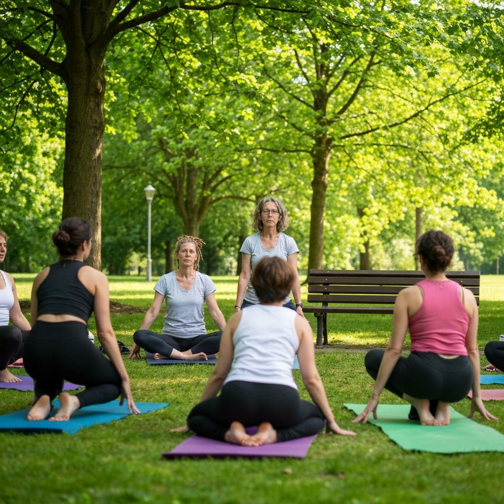 Outdoor fitness class
